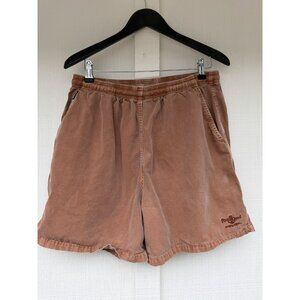 CrazyShirts Hawaii Mens XL 5" Brown RUM DYED Twill CrazyShorts Vintage